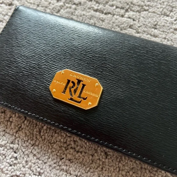 Ralph Lauren Black Wallet with Gold Emblem - Picture 7 of 16